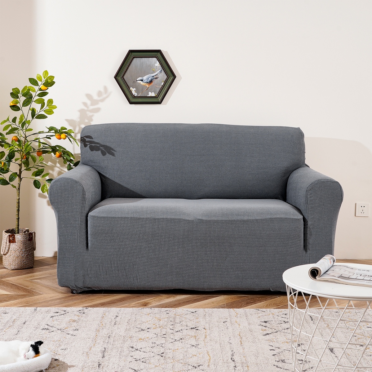 4Home Napínací poťah na sedačku Magic clean svetlosivá