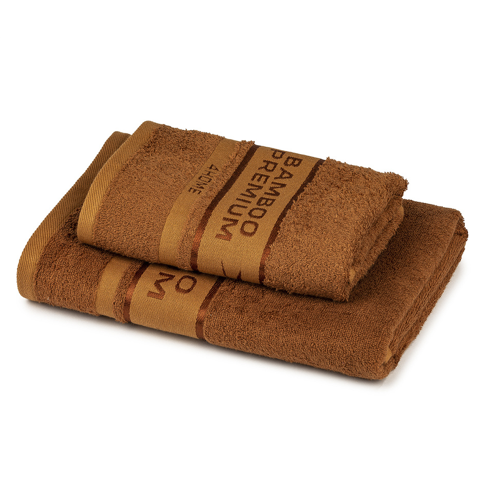 4Home Sada Bamboo Premium osuška a uterák hnedá