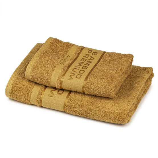 4Home Sada Bamboo Premium osuška a uterák svetlohnedá