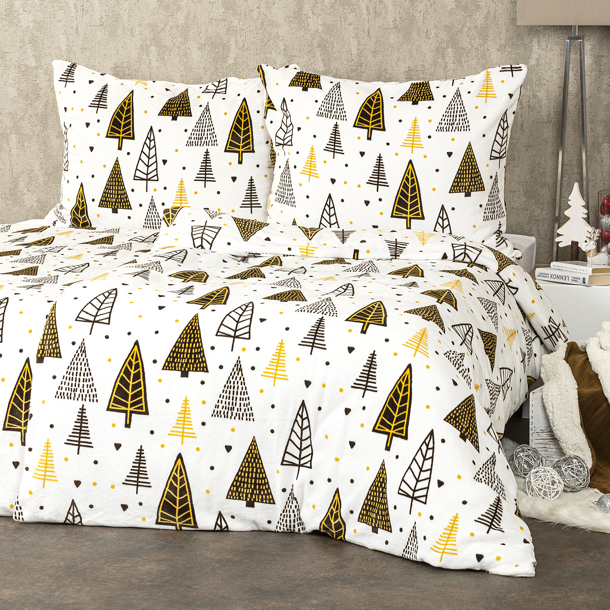 4Home Vianočné obliečky mikroflanel Nordic Tree