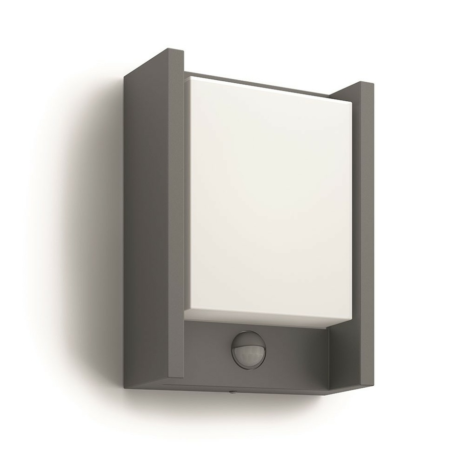 Philips 16461/93/P3 Arbour Vonkajšie nástenné LED svietidlo s čidlom 22 cm