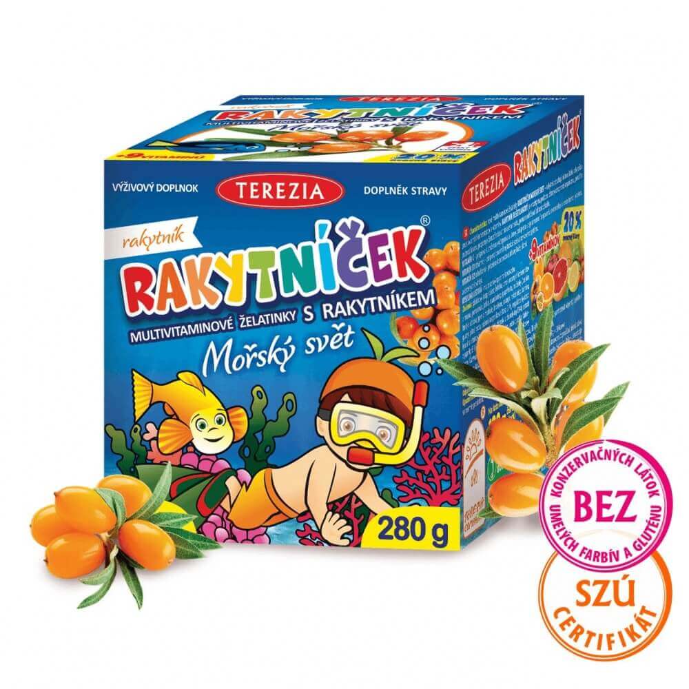Rakytníček multivitamínové želatínky s rakytníkom - morský svet TEREZIA 140ks