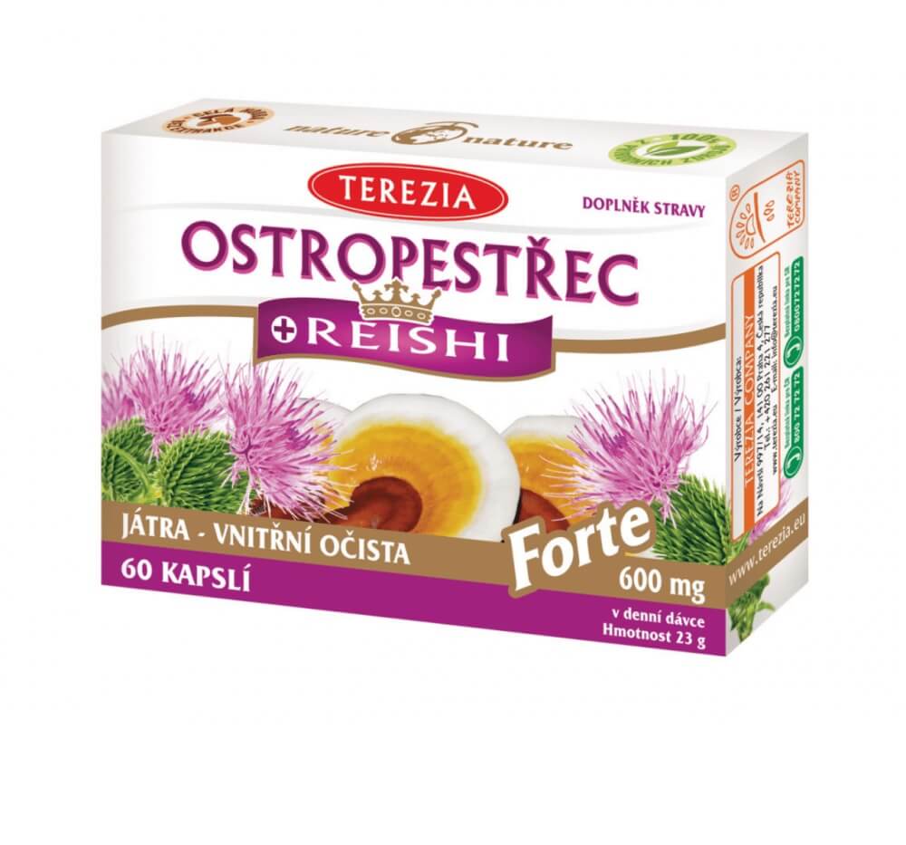 Pestrec + reishi Forte 600mg TEREZIA 60 kapsúl