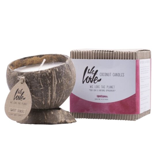 Sójová sviečka v kokosovom orechu "Sweet Senses" We Love the Planet 190 g