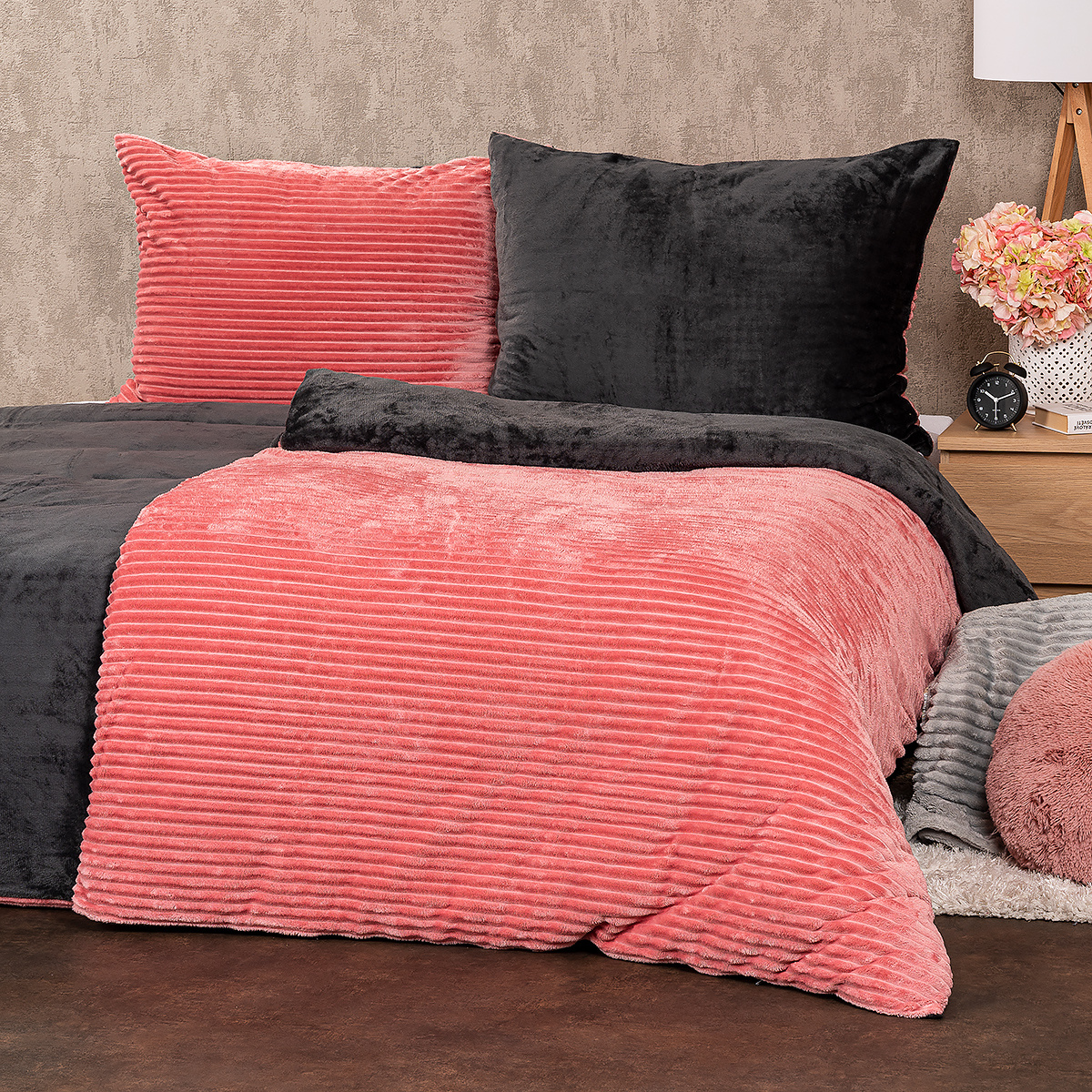 4Home Obliečky mikroflanel Stripe ružová