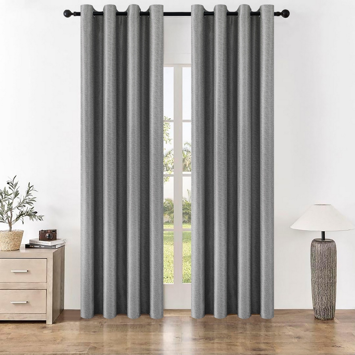 4Home Zatemňovací záves Stripe sivá