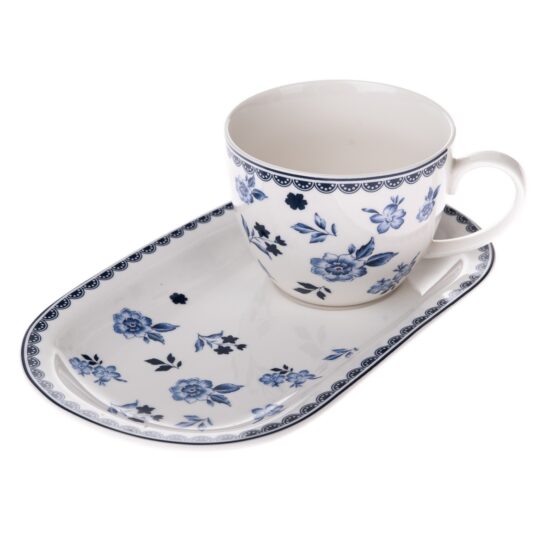 Porcelánový hrnček s podnosom Floral
