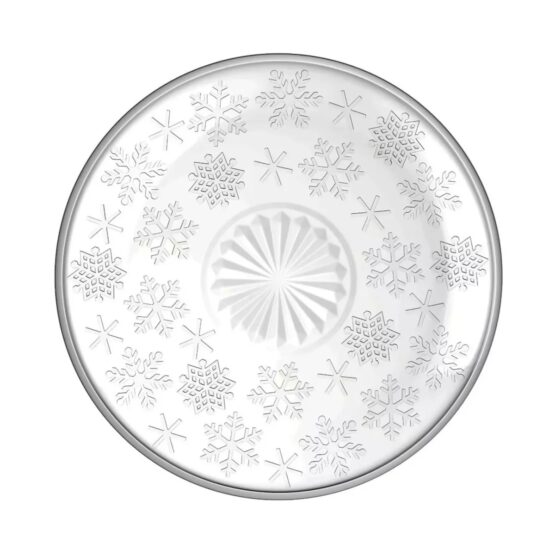 Altom Sklenený dezertný tanier Snowflakes 17