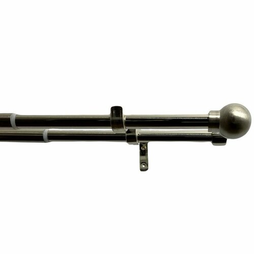 Dvojitá záclonová súprava roztiah. Guľa 16/19 mm ušľ. oceľ