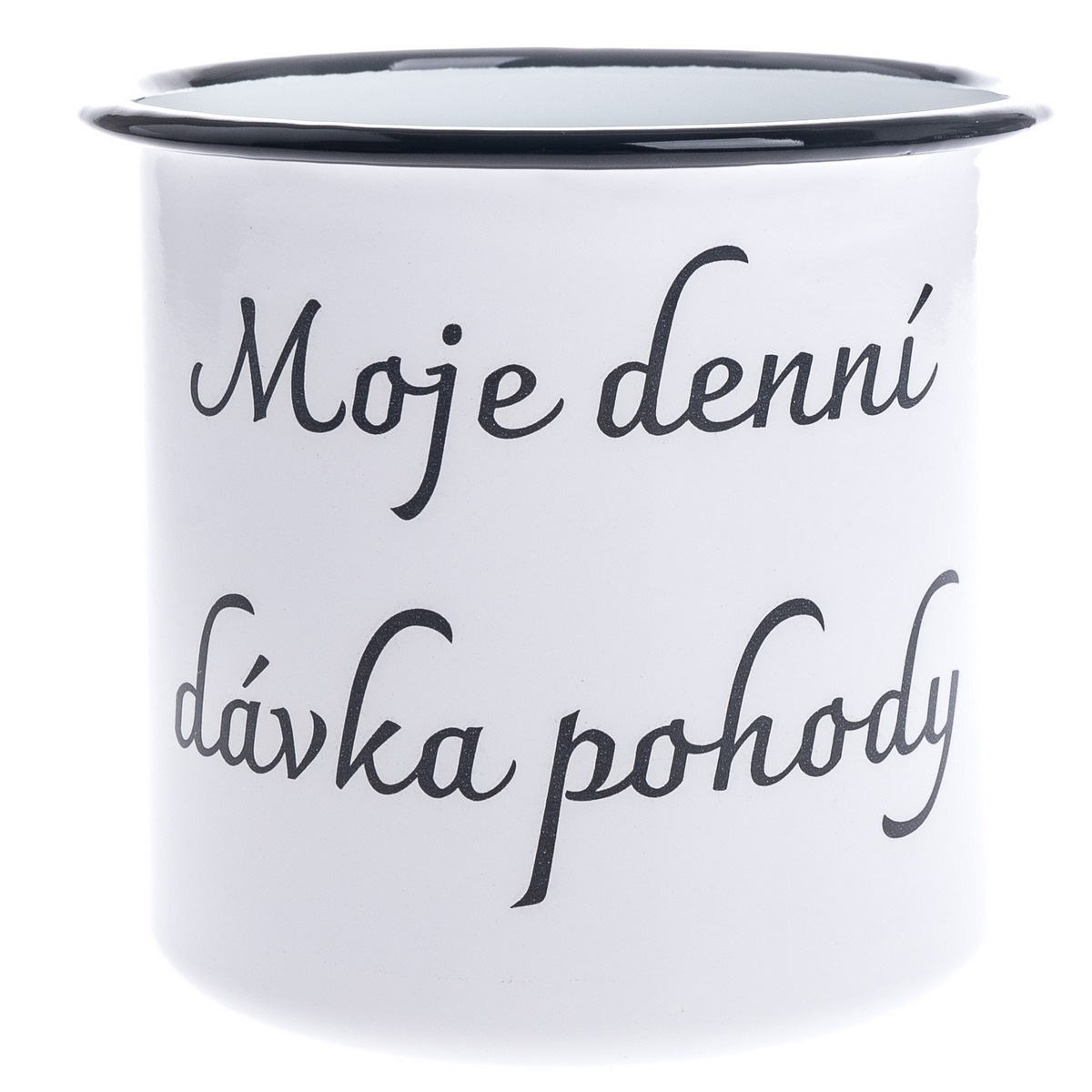 Smaltovaný hrnček "Moje denní dávka pohody"