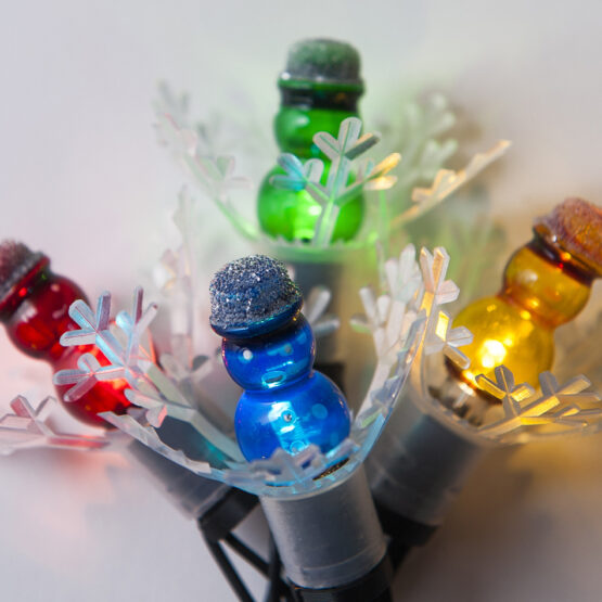 Svetelná reťaz Astra LED mini Snehuliak farebná