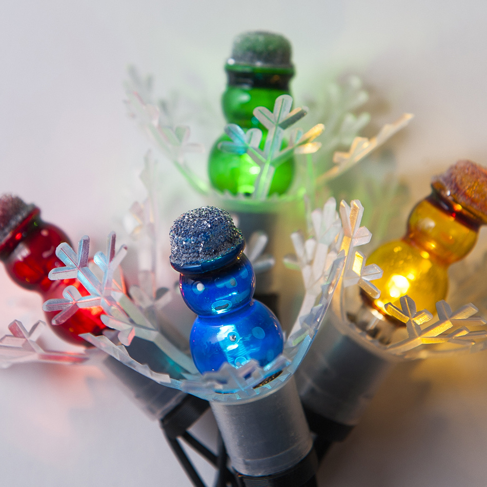 Svetelná reťaz Astra LED mini Snehuliak farebná