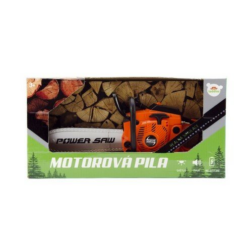 Teddies Motorová píla plast 40cm na batérie so zvukom v krabici 42x21