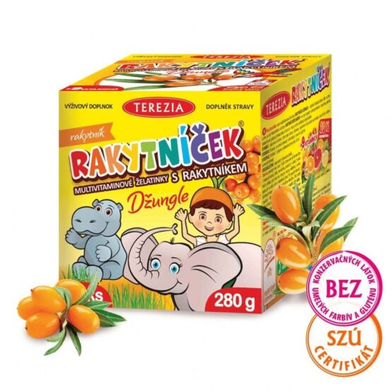 Rakytníček multivitamínové želatínky s rakytníkom - džungľa TEREZIA 70ks