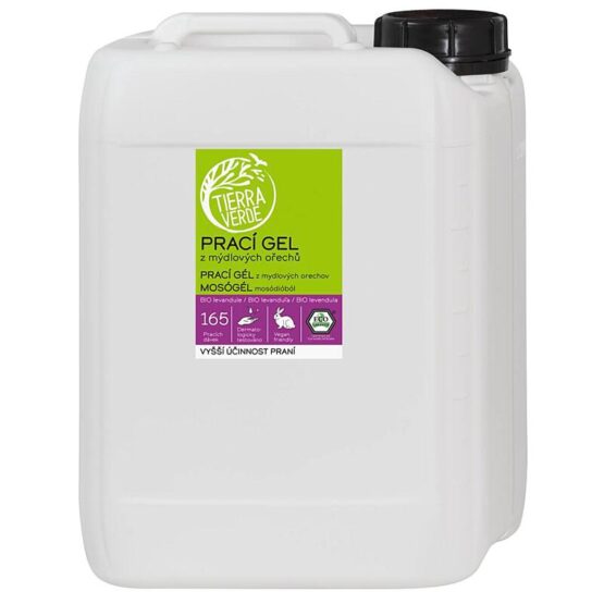 Prací gél z mydlových orechov s BIO levanduľovou silicou (kanister) Tierra Verde 5l