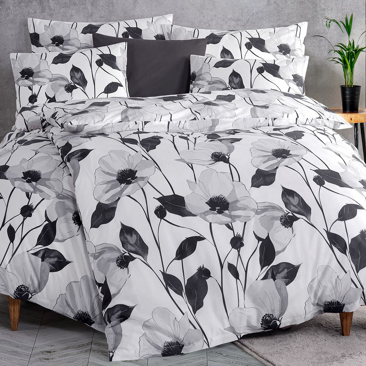 4Home Bavlnené obliečky renforcé Monochrome Bloom