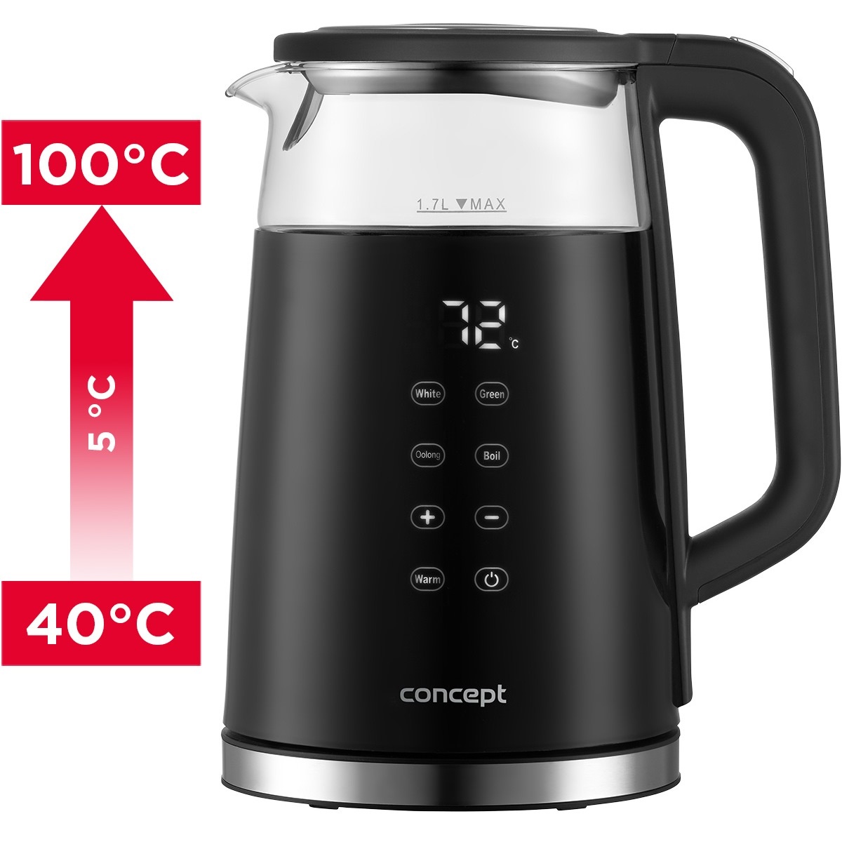 Concept RK4100 rýchlovarná kanvica s reguláciou teploty 1