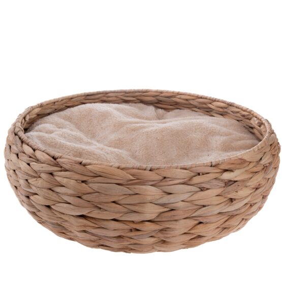 Pletený pelech pre mačky béžová