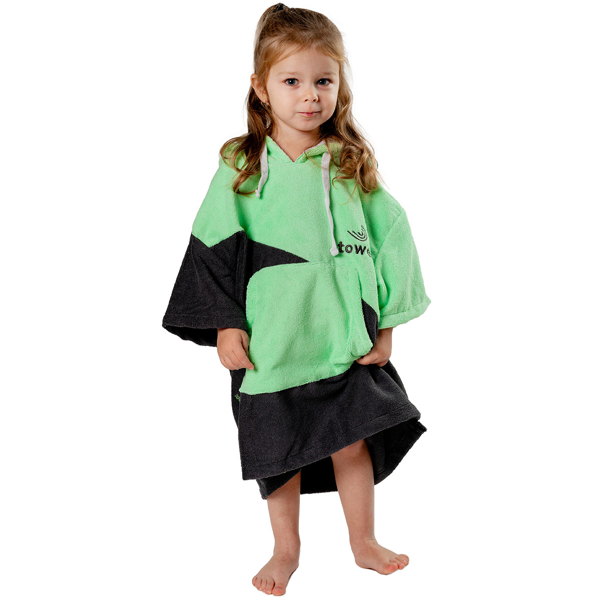 Towee Detské surf pončo Double zelená