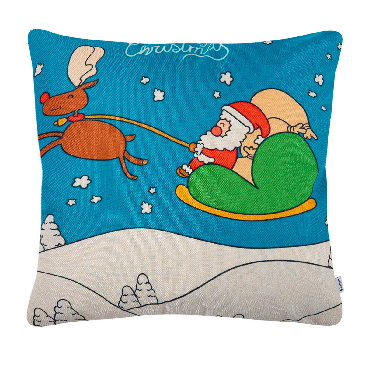 4Home Vianočná obliečka na vankúšik Rudolph