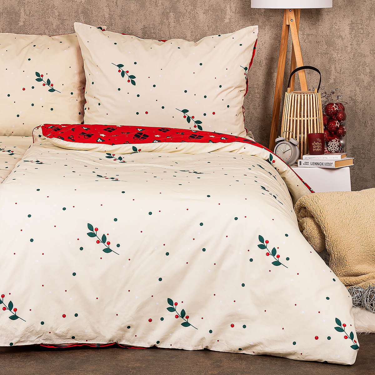 4Home Vianočné bavlnené obliečky Christmas joy