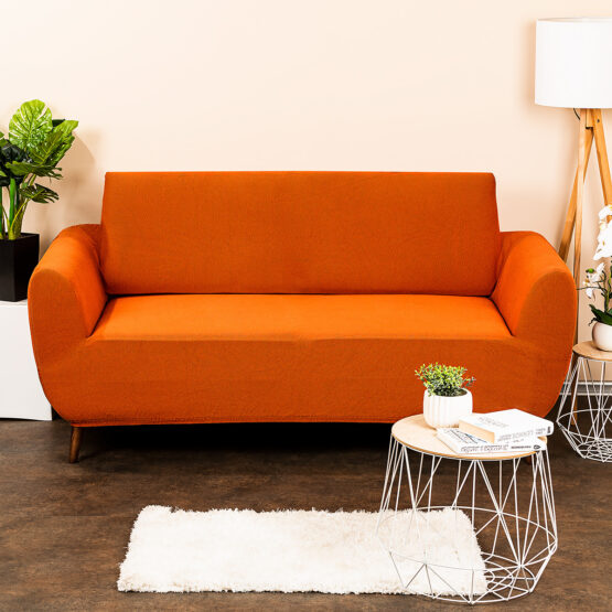 4home Multielastický poťah na dvojkreslo Comfort terracotta