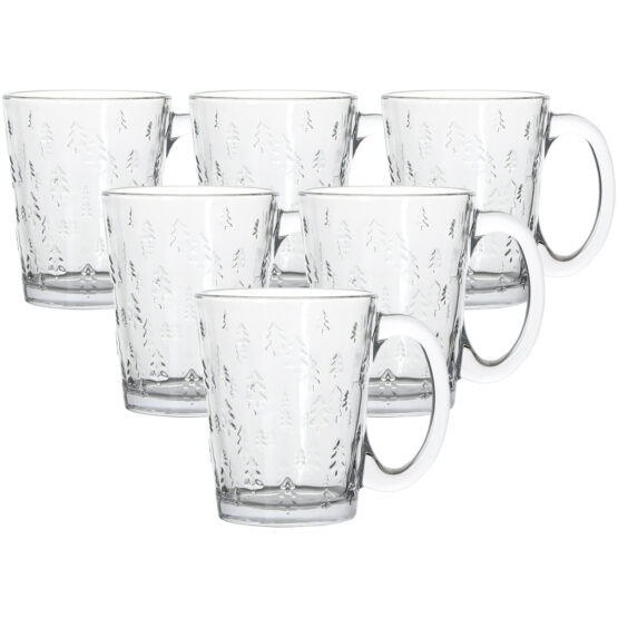 Altom Sada sklenených hrnčekov Choinka 300 ml