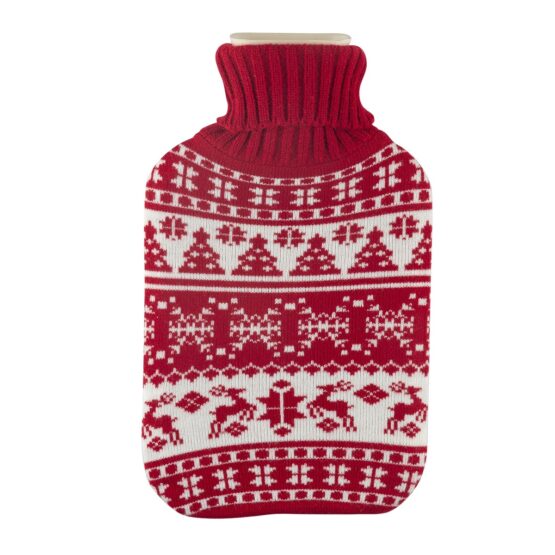 Altom Termofor v pletenom obale X-Mas červená 1