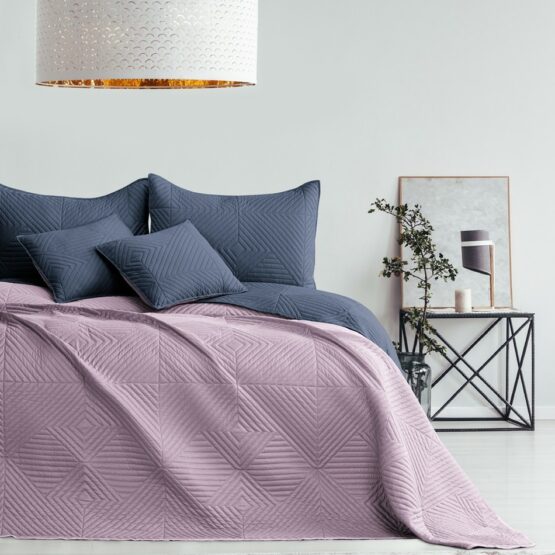 AmeliaHome Prehoz na posteľ Softa charcoal - mauve