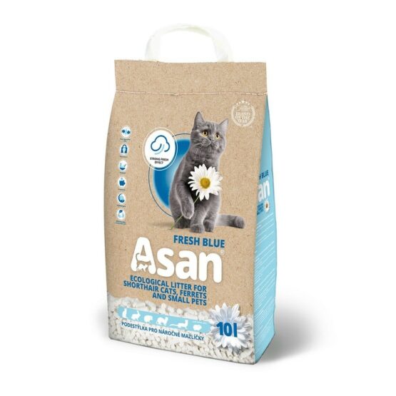 Asan Cat Ekologická podstielka pre mačky Fresh Blue