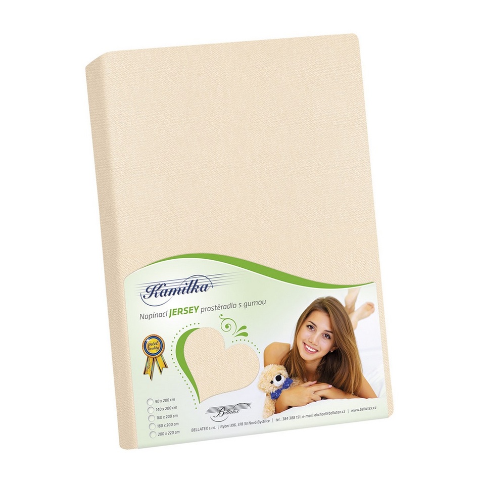 Bellatex Jersey prestieradlo Kamilka smotanová