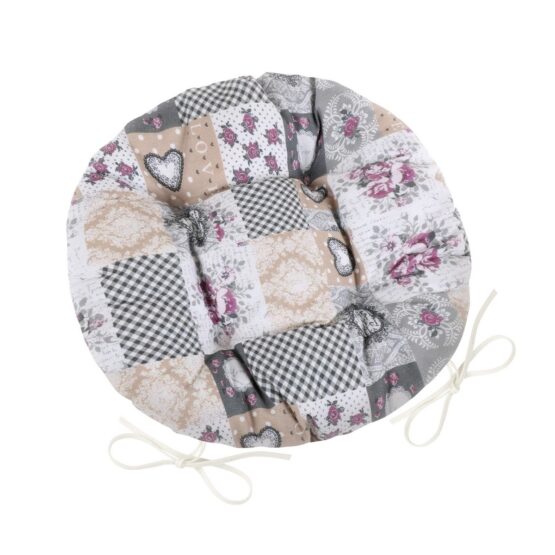 Bellatex Sedák DITA okrúhly prešívaný Patchwork love