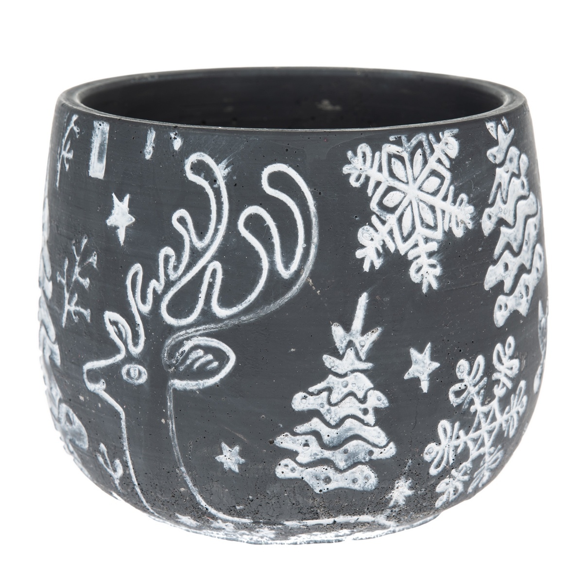 Betónový obal na kvetináč Winter deer​