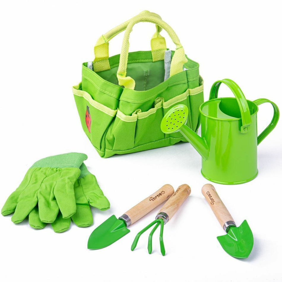 Bigjigs Toys Záhradný set náradia v plátennej taške