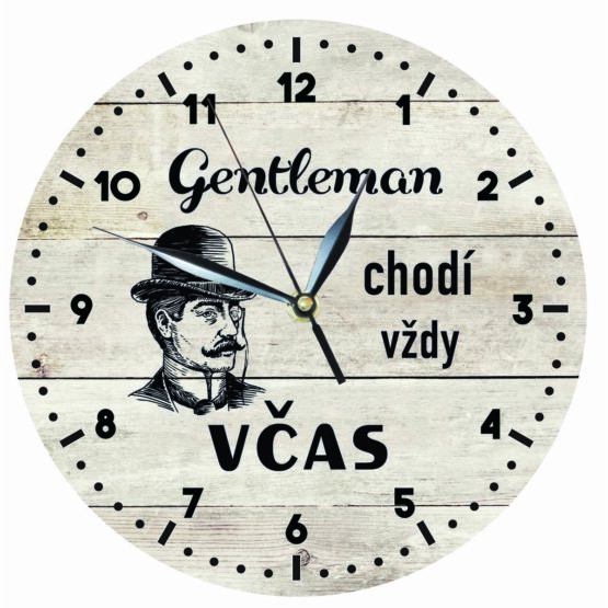 Bohemia Gifts Drevené hodiny - Gentleman
