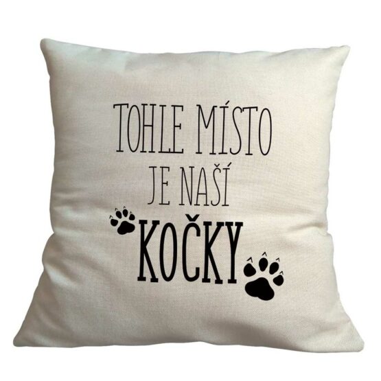 Bohemia Gifts Obliečka na vankúš - Místo pro kočky
