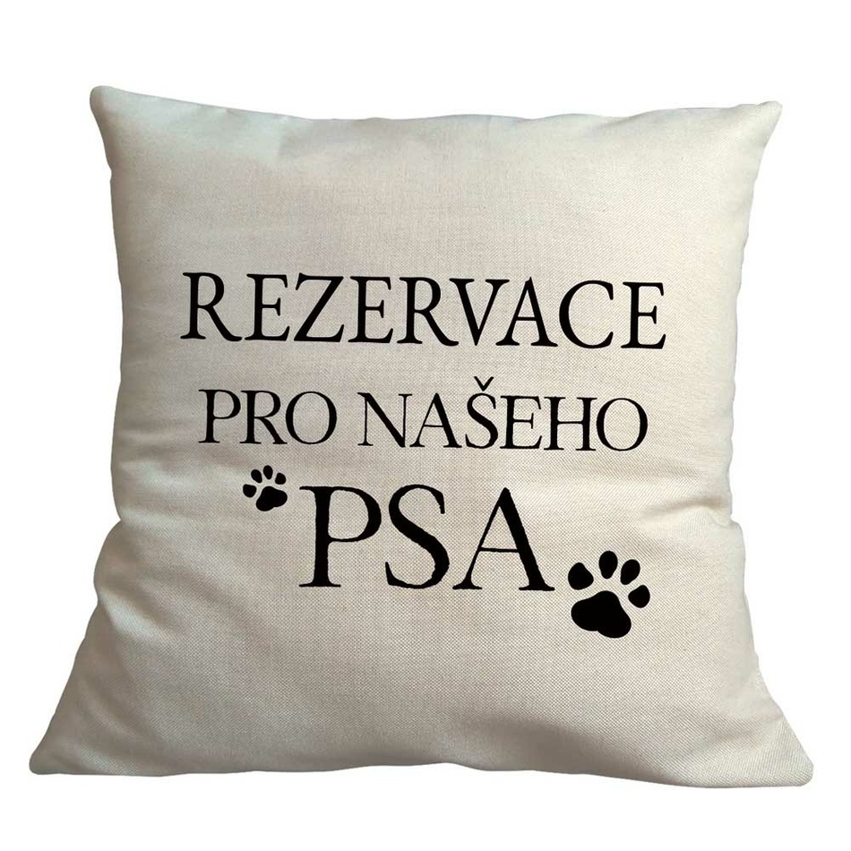 Bohemia Gifts Obliečka na vankúš - Rezervace pro psa
