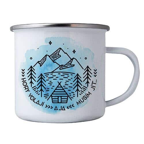 Bohemia Gifts Plechový hrnček - Hory volají