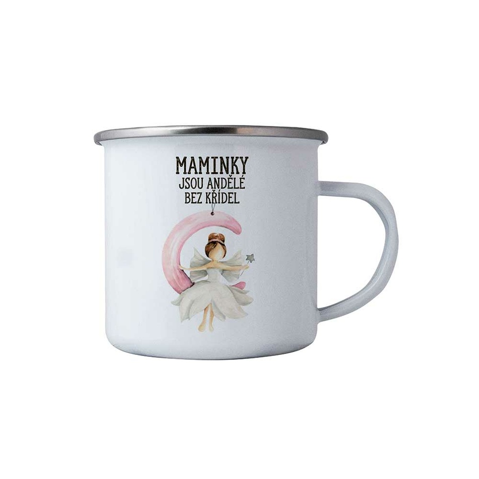 Bohemia Gifts Plechový hrnček - Maminky jsou andělé