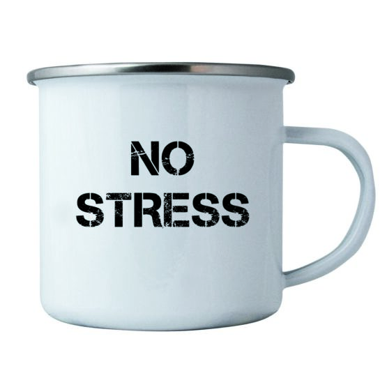Bohemia Gifts Plechový hrnček - No stress