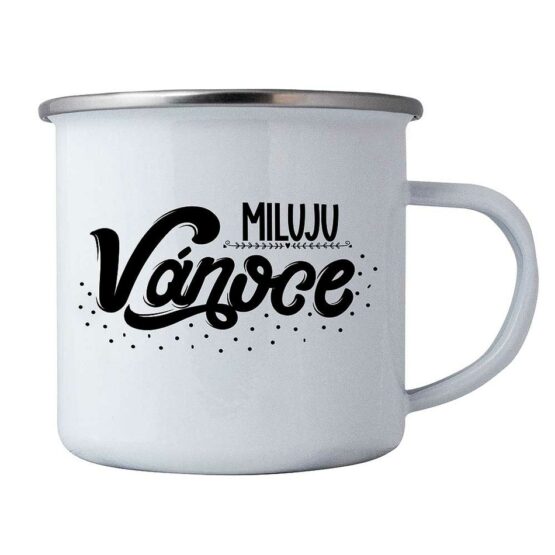 Bohemia Gifts Vianočnýý plechový hrnček - Miluju Vánoce