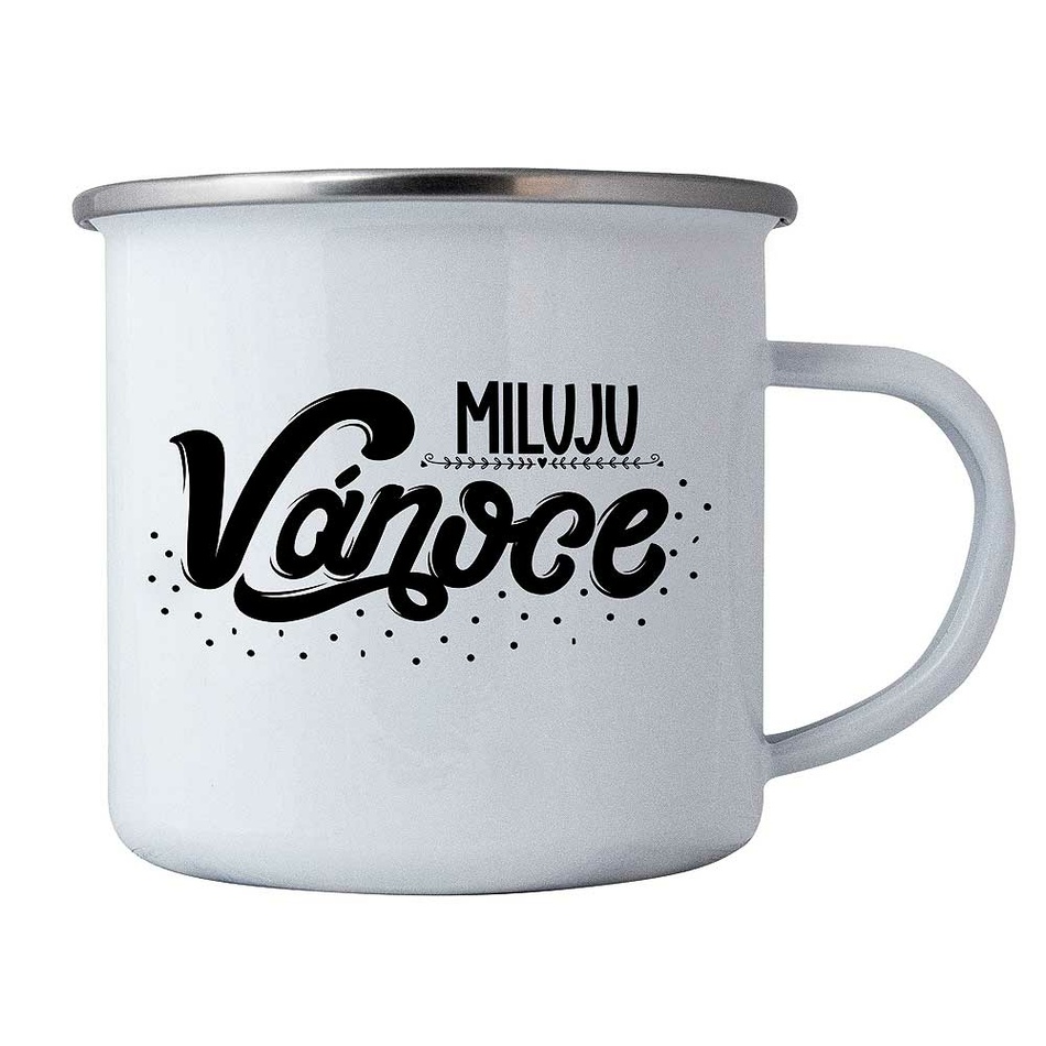 Bohemia Gifts Vianočnýý plechový hrnček - Miluju Vánoce