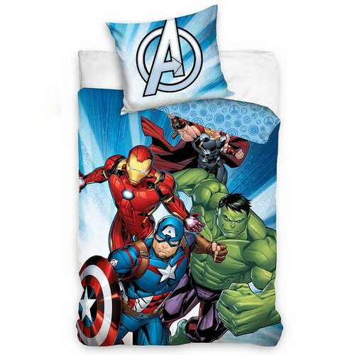 Carbotex Detské bavlnené obliečky Avengers Vianočná Jazda