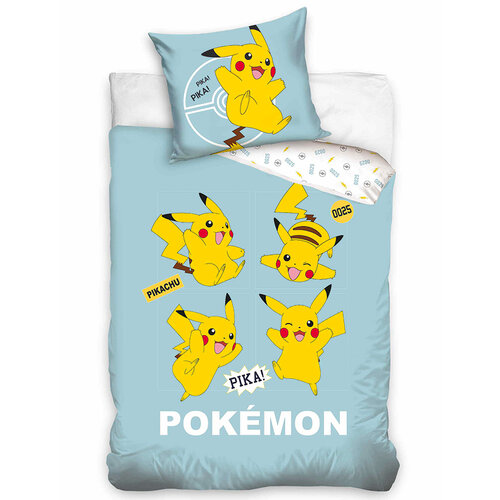 Carbotex Detské bavlnené obliečky Pokémon Pika Pika Pikachu