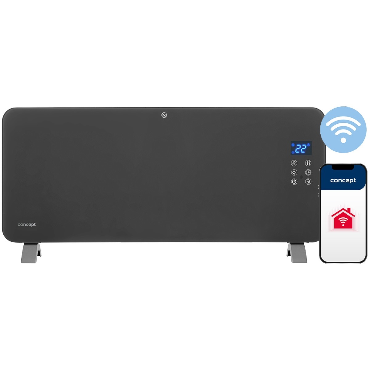Concept KS4100 sklenený konvektor Smart