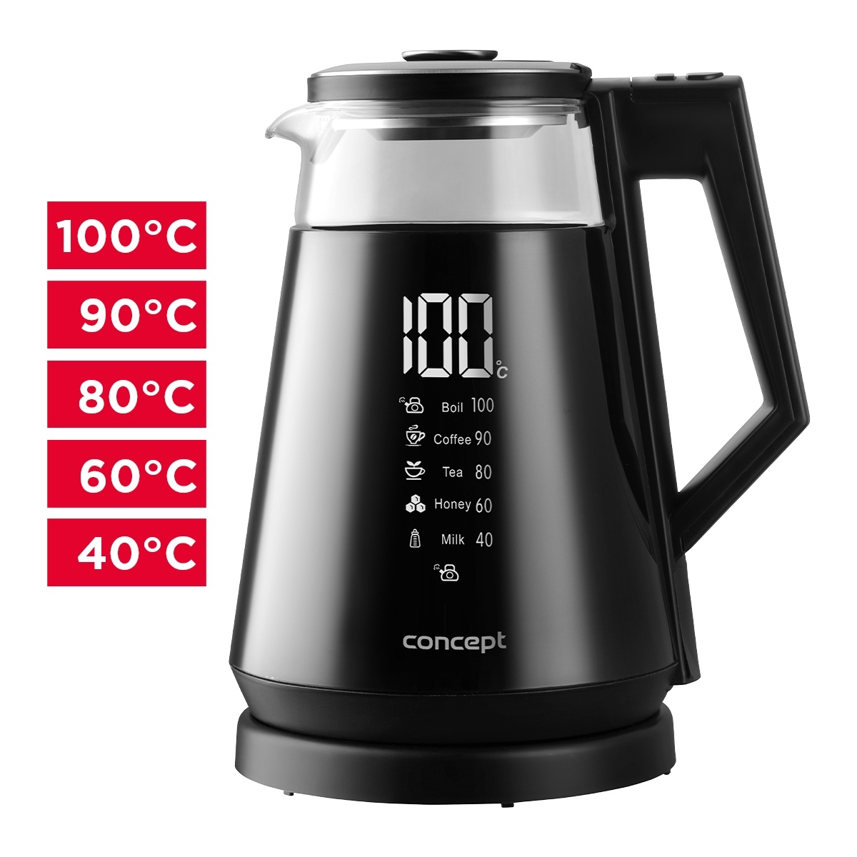 Concept RK4170 digitálna rýchlovarná kanvica Thermosense 1