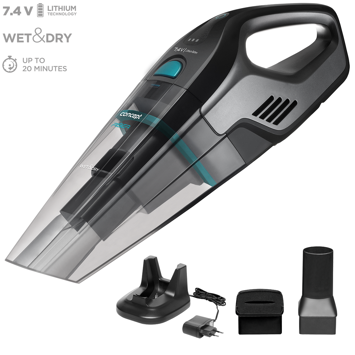 Concept VP4350 ručný vysávač WET & DRY RISER 7