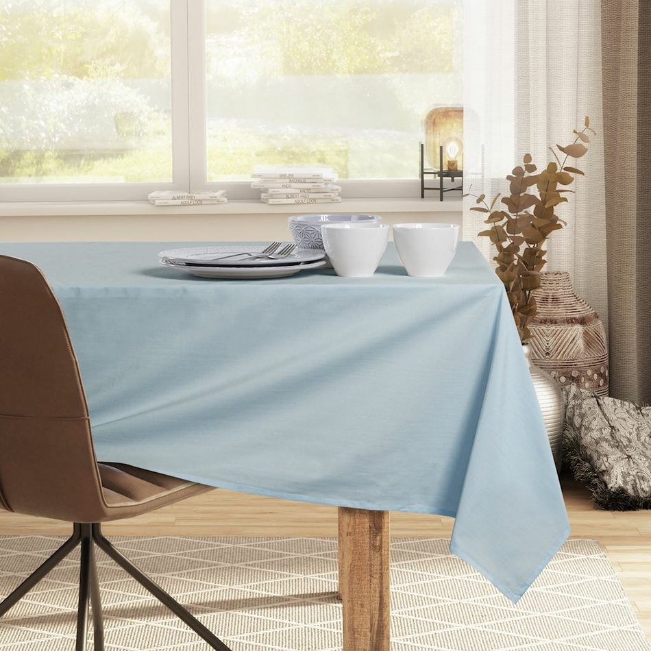 DecoKing Obrus Pure silver blue