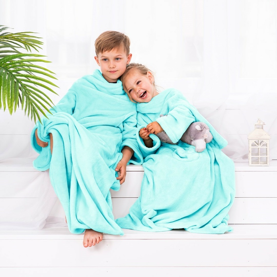 Decoking Deka s rukávmi Lazy Kids tyrkysová