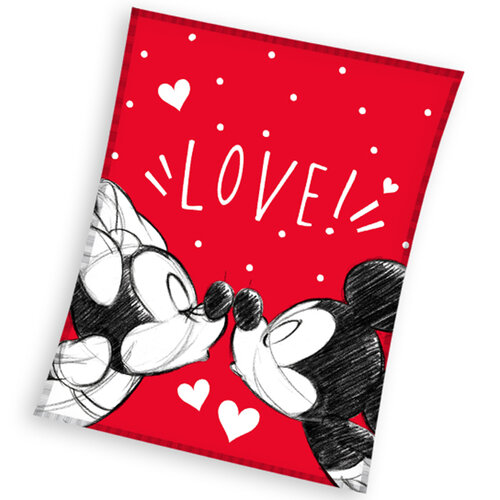 Carbotex Detská deka Mickey a Minnie Mouse Love